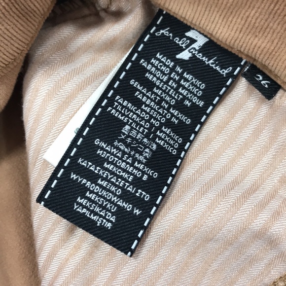 7 For All Mankind Alexa High Waist Crop Wide Leg Corduroy Pants - Picture 7 of 12
